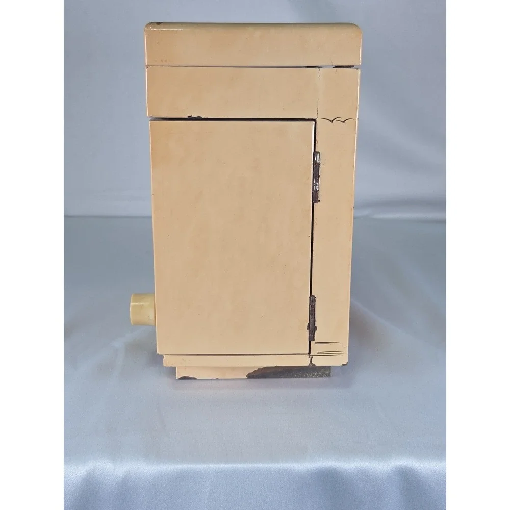 Japanese Lacquer‎ Three Drawer Lock Top with Key Jewelry and Music Box SEE PICS